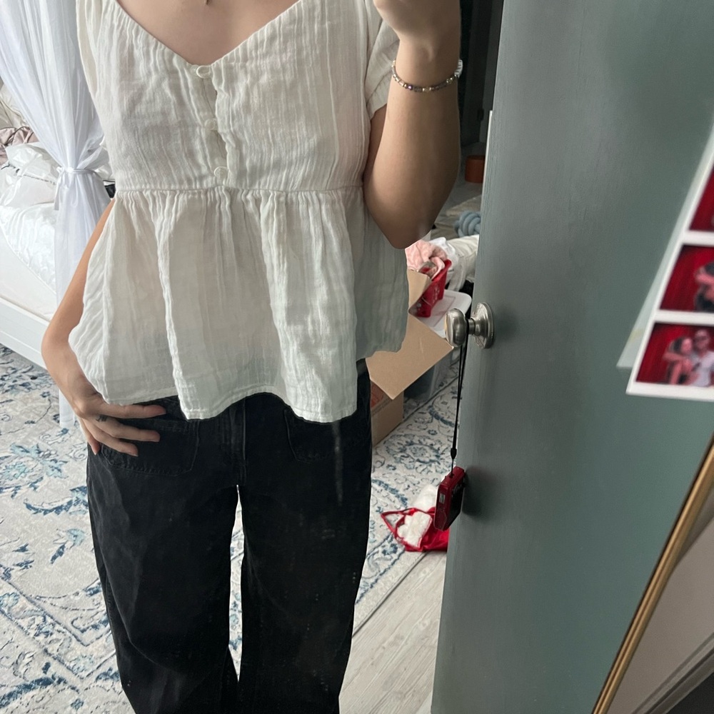 Cotton gauze top